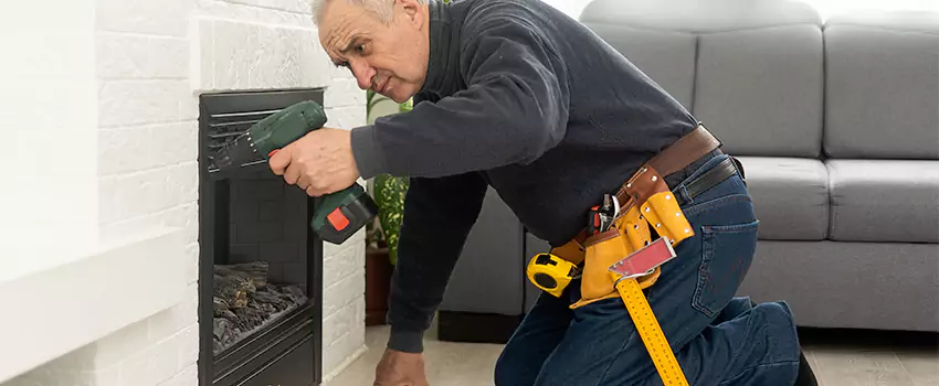 New Indoor Fireplace Installation in Reston, Virginia
